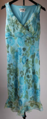 Vintage Byer Too! CA NOS Dress – Size 13, Moody Blue Chiffon, Made in USA